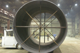 Large diameter rolled and welded steel caissons are commonly 69”, 102”, 108”, 114” and 120” diameters. Arntzen manufactures caissons of diameters up to 192” and lengths up to 120 Ft and longer.