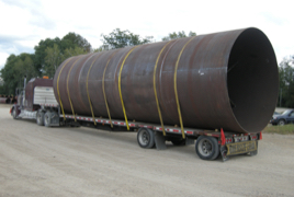Large diameter rolled and welded steel caissons are commonly 69”, 102”, 108”, 114” and 120” diameters. Arntzen manufactures caissons of diameters up to 192” and lengths up to 120 Ft and longer.